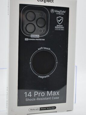 iPhone 14 Pro Max Connect Phone Case Shock Resistant - Magnetic Charge in Black